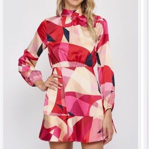 Cute mini geometric dress
